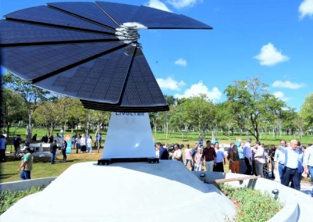 Flor Solar: Governo inaugura mini usina fotovoltaica dentro do Parque da Nações Indígenas