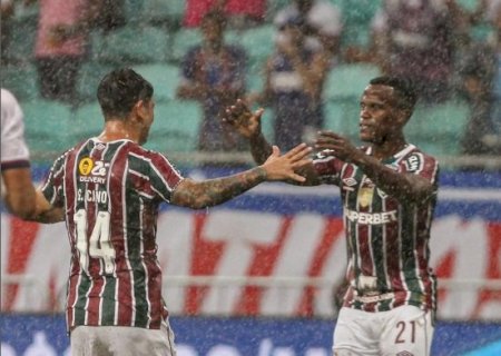 Em jogo interrompido pela chuva, Bahia faz 2 a 1 diante do Fluminense