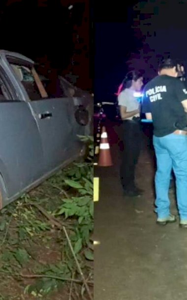 Idoso é jogado para fora de carro durante capotamento entre Dourados e Deodápolis