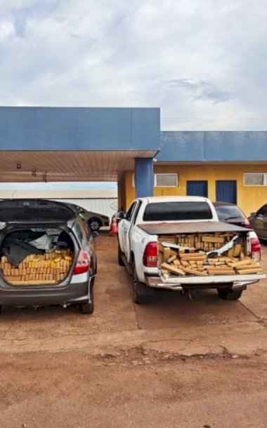 Veículos abarrotados com maconha são apreendidos após perseguição