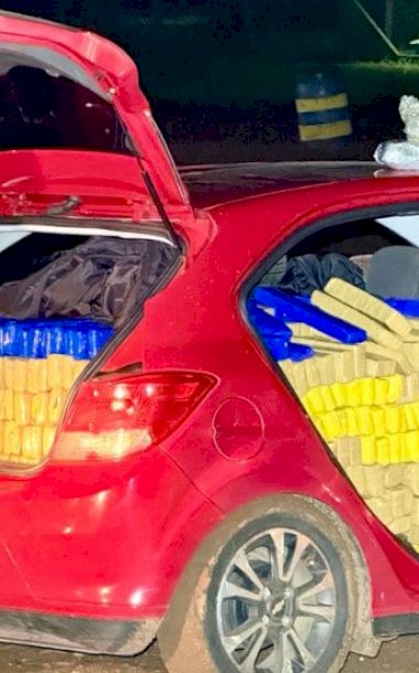 DOF apreende carro com quase 700 quilos de drogas em Ponta Porã