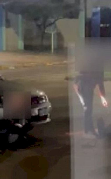 Motociclista fica ferida após colisão com carro na Avenida Dom Pedro II, em Caarapó