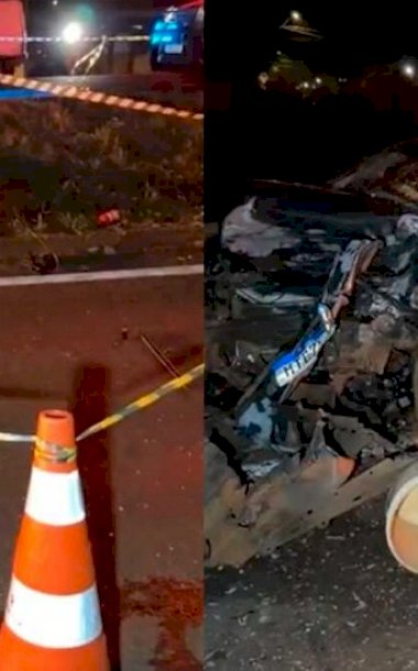 Acidente grave entre três carros deixa uma pessoa morta na BR-163