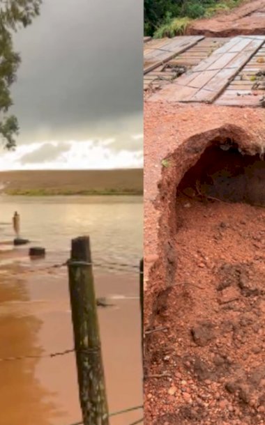 Temporal alaga plantação, danifica ponte e derruba árvores em MS