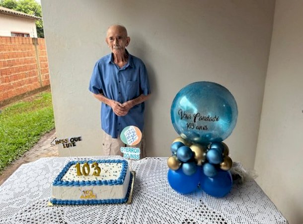 Morador de Caarapó, Victor Candado completa 103 anos e recebe homenagem da família