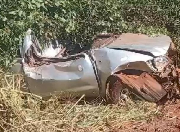 Homem morre após capotamento de caminhonete em estrada vicinal entre Amambai e Juti