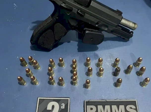 Homem é preso com pistola 9mm e 27 munições durante a Expoac em Caarapó
