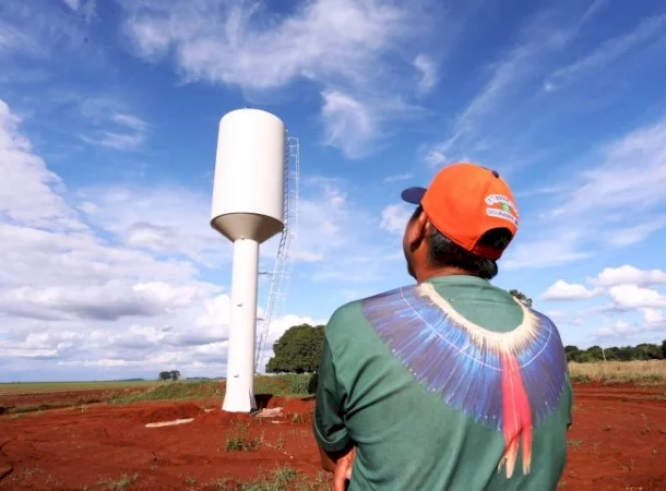 Convênio entre Itaipu e Governo do Estado firmado em 2024 amplia abastecimento de água e infraestrutura na Aldeia Te’yikue