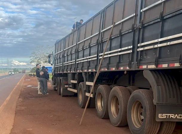 Carga de Gusttavo Lima: caminhão com placa clonada é abordado pela PRF em Caarapó