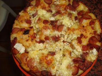 Pão sabor pizza de liquidificador