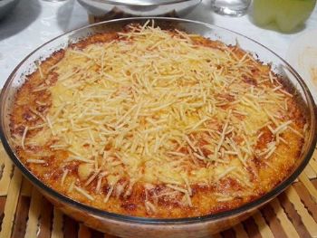 Frango gratinado com creme de milho