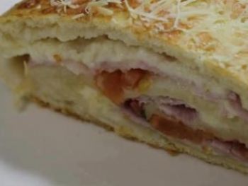 Enroladinho de presunto e queijo