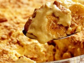 Pavê prático de banana e flã