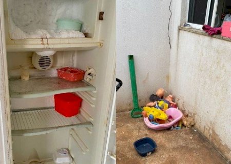 Abandonadas pela mãe, irmãs estavam em meio à sujeira e há 24h sem comer