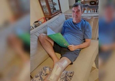 Eduardo Riedel se recupera em casa ap&oacute;s cirurgia no joelho