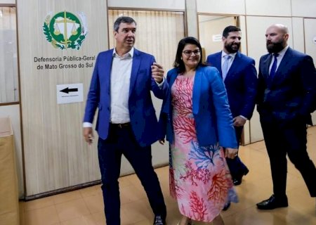 Eduardo Riedel faz visita institucional à Defensoria pública-geral