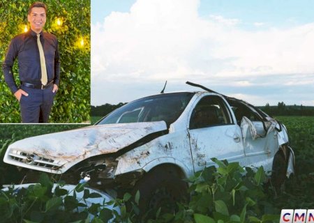 Sem usar cinto, homem morre em acidente e três ficam feridos