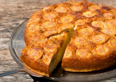 Bolo de banana de liquidificador