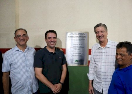 Bagaceira comemora junto à comunidade inauguração da Quadra Poliesportiva de Nova América