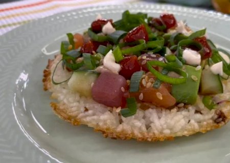 Waffle de arroz a moda japonesa