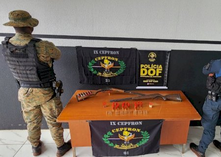 Homens com armas de fogo e munições são presos pelo DOF em Caarapó