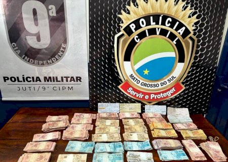Jovem é preso após furtar cerca de R$ 148 mil de supermercado em Juti; PM e Civil recuperam o dinheiro