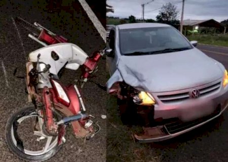 Pedreiro de 61 anos morre após acidente de trânsito entre carro e moto na BR-376