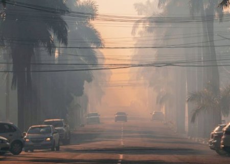 Corumbá é engolida por fumaça de queimadas no Pantanal