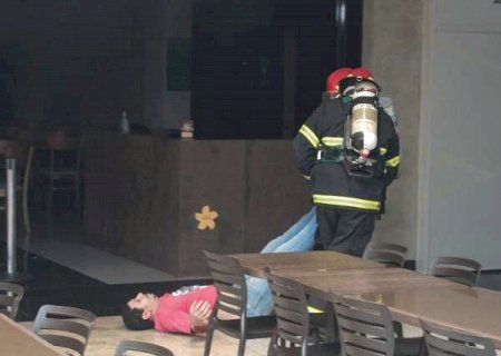 Shopping Campo Grande faz simula&ccedil;&atilde;o de inc&ecirc;ndio para treinar resgate de v&iacute;timas