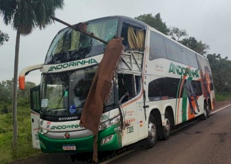 Falha na pista teria sido causa de acidente fatal entre ônibus e caminhão>