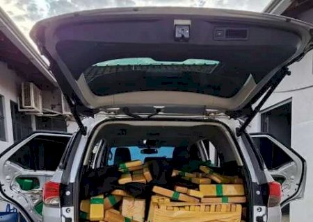 PF apreende 1 tonelada de maconha em caminhonete na BR-163>