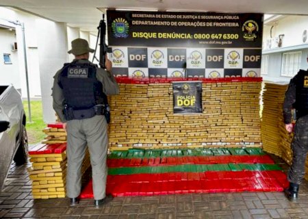Com auxílio de aeronaves, DOF apreende R$ 4,4 milhões em droga