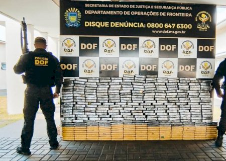 DOF apreende mais de 370 quilos de cocaína em compartimento oculto de carreta na MS-276