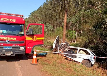 Acidente entre Indápolis e Deodápolis deixa um morto e outro gravemente ferido