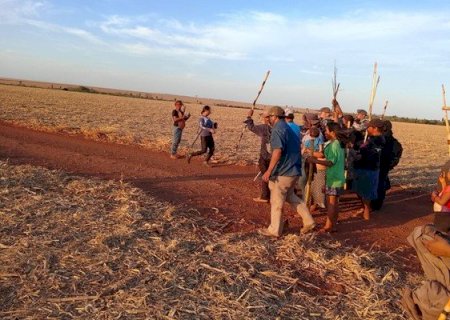 Tropa de Choque retira indígenas Guarani e Kaiowá após ocupação de fazenda em Caarapó