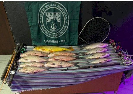PMA prende dupla com pescado ilegal na MS-011, entre Juti e Caarapó