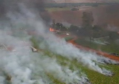 Áreas de fazenda são queimadas em novo conflito em Caarapó