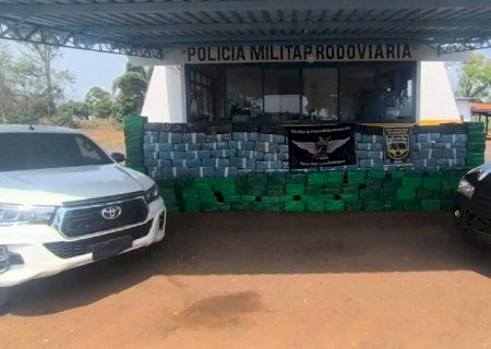Polícia apreende maconha avaliada em R$ 8 milhões escondida em caminhonete