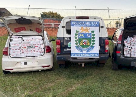 Polícia Militar intercepta veículos carregados com contrabando em Sanga Puitã
