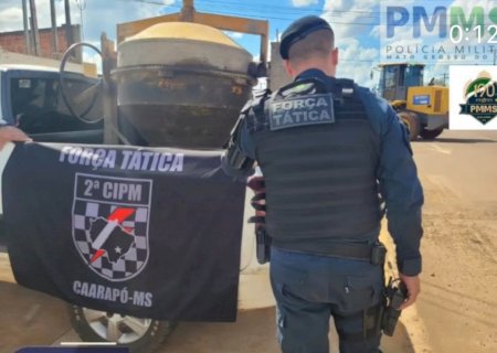 Força Tática recupera betoneira furtada e prende dois homens em Caarapó