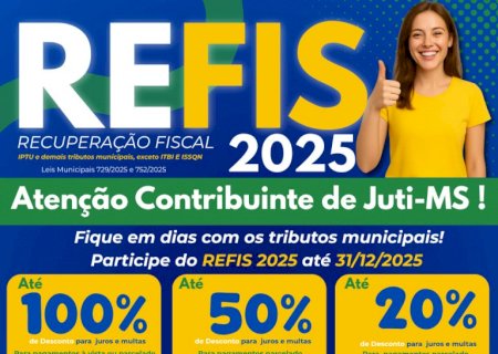 Juti lança REFIS 2025 com descontos de até 100% para contribuintes quitarem tributos municipais