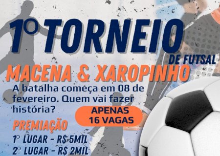 1º Torneio de Futsal Macena & Xaropinho acontece em fevereiro em Juti