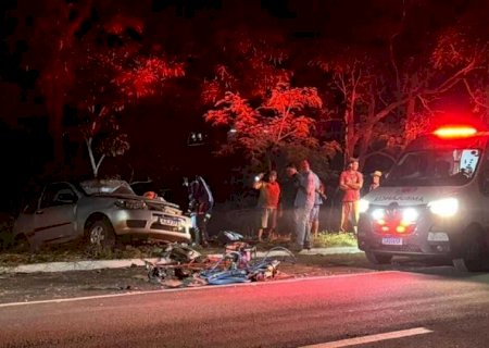 Motorista atropela anta, invade pista e deixa cinco feridos na MS-134, em Nova Andradina