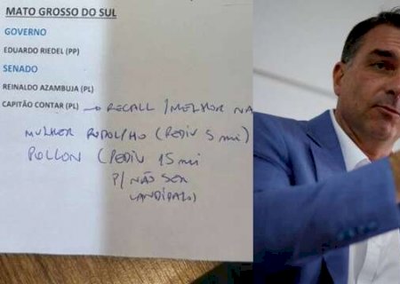 Notas de Fl&aacute;vio Bolsonaro revelam apoio a Riedel e pedido milion&aacute;rio de Pollon