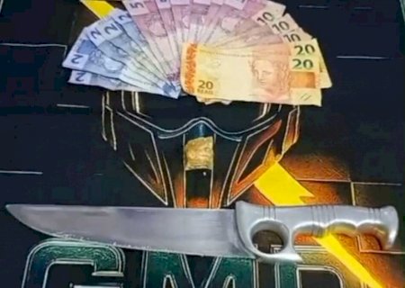 Homem é preso com crack e faca durante abordagem em Dourados