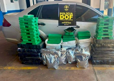 Amambai: DOF apreende quase 300 quilos de drogas que seguiam para Minas Gerais