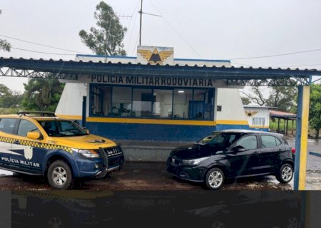 Veículo furtado que seguia para Caarapó é recuperado pela Polícia Militar Rodoviária