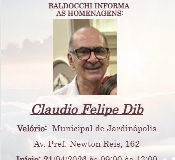 Morre o dentista Cláudio Felipe Dib, aos 72 anos>