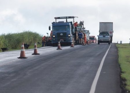 Obras na BR-163 exigem atenção redobrada de motoristas em trecho de Caarapó>