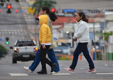 Chegada do inverno traz sequência de frentes frias e mínimas de 5&ordm;C em MS>
